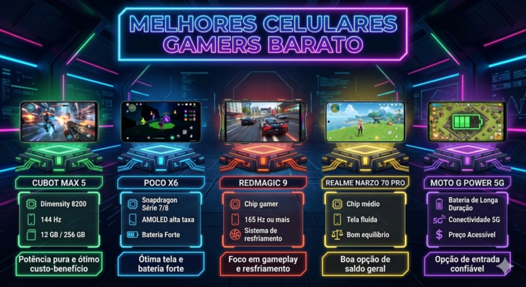 Melhores celular gamer barato para comprar em 2026
